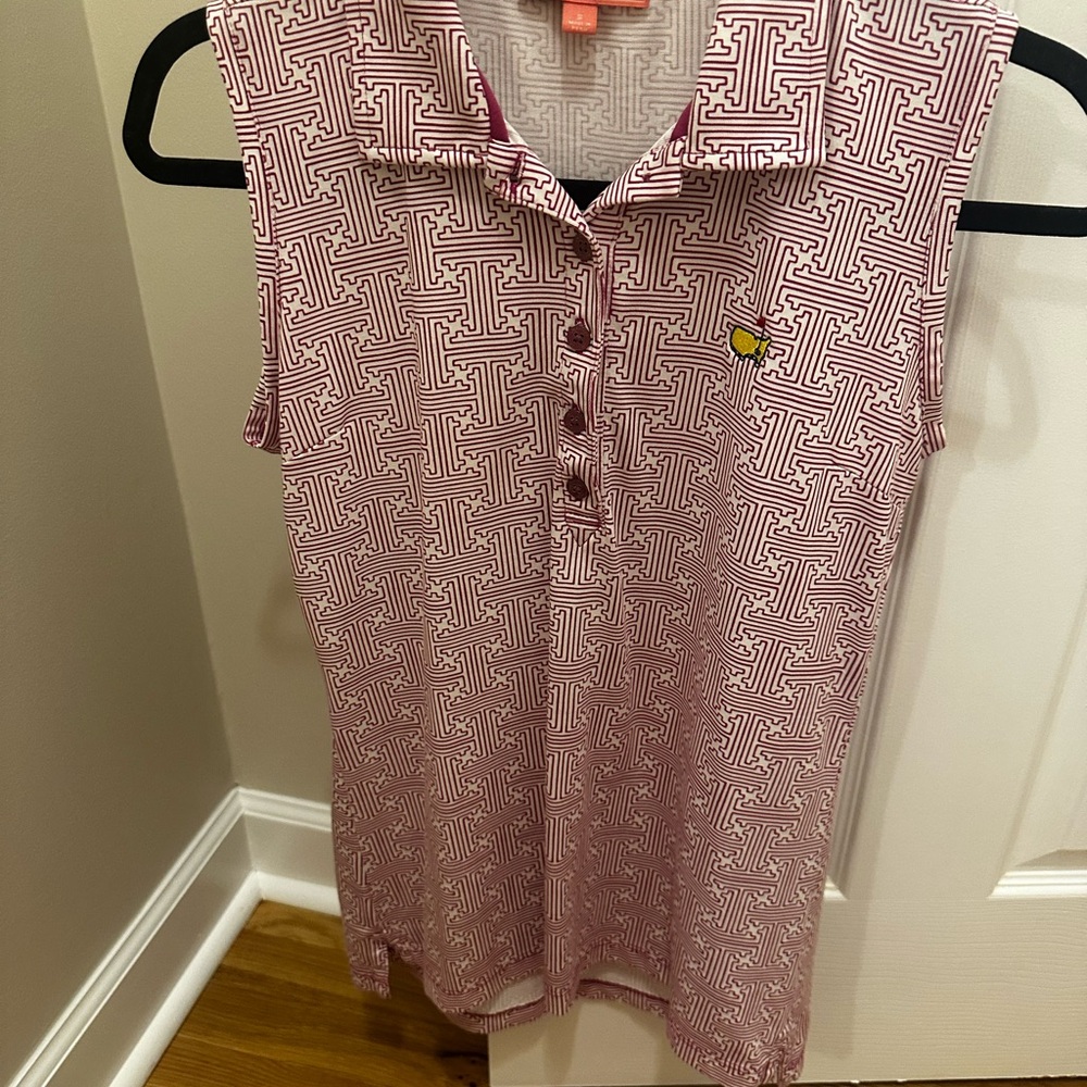 Master’s Geometric Patterned Sleeveless Golf Top
